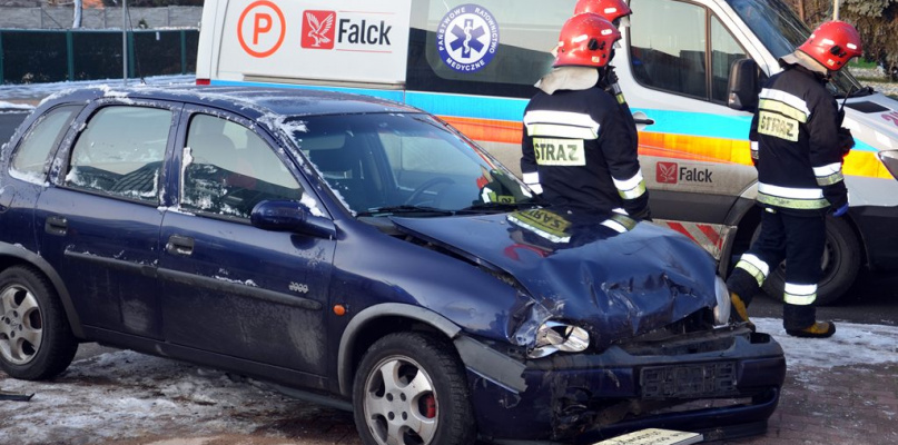 Kolizja, do której doszło w poniedziałek, 17 grudnia