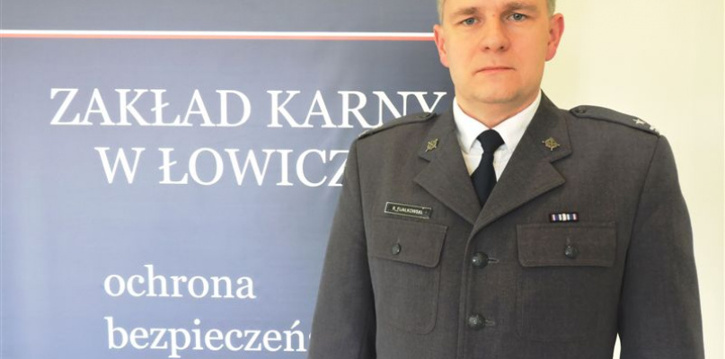 Major Robert Fijałkowski, nowy dyrektor Zakładu Karnego w Łowiczu. fot. por. Robert Stępniewski
