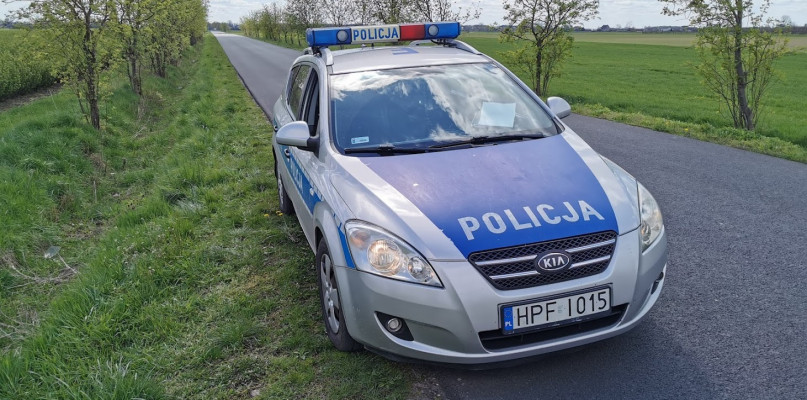 Radiowóz policyjny interweniujący na miejscu zdarzenia. fot. Tomasz Matusiak