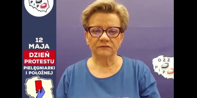 Krystyna Ptok, przewodnicząca Ogólnopolskiego Związku Zawodowego Pielęgniarek i Położnych