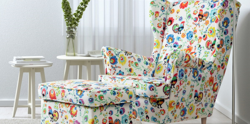 Fotel w łowickie wzory, IKEA