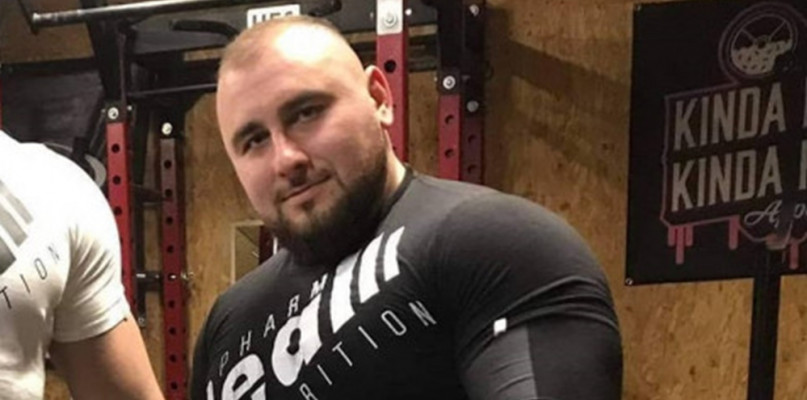 Konrad Karwat - były strongman, a obecnie zapaśnik z Łowicza. fot. Real Pharm Nutrition