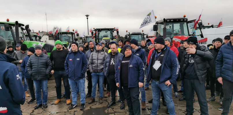 Protest AgroUnii w Strykowie. fot. Tomasz Matusiak