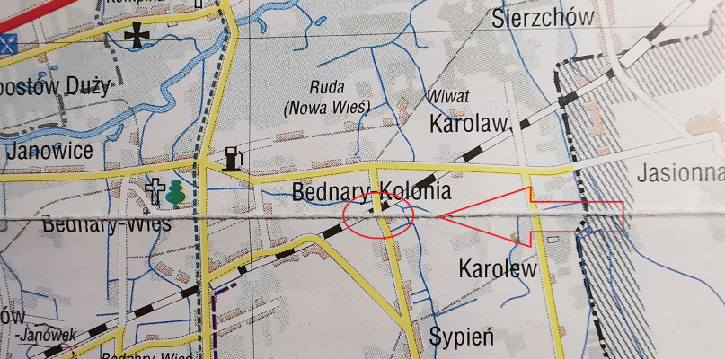 Mapa. fot. powiat łowicki
