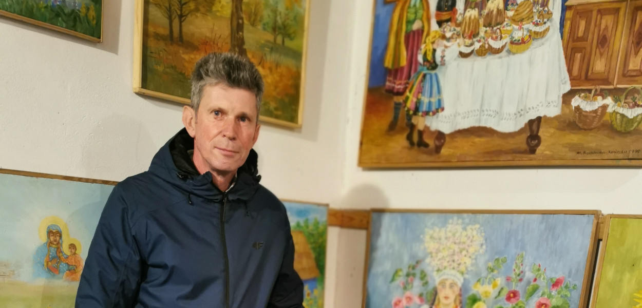 	Wojciech Brzozowski w Muzeum w Sromowie. 