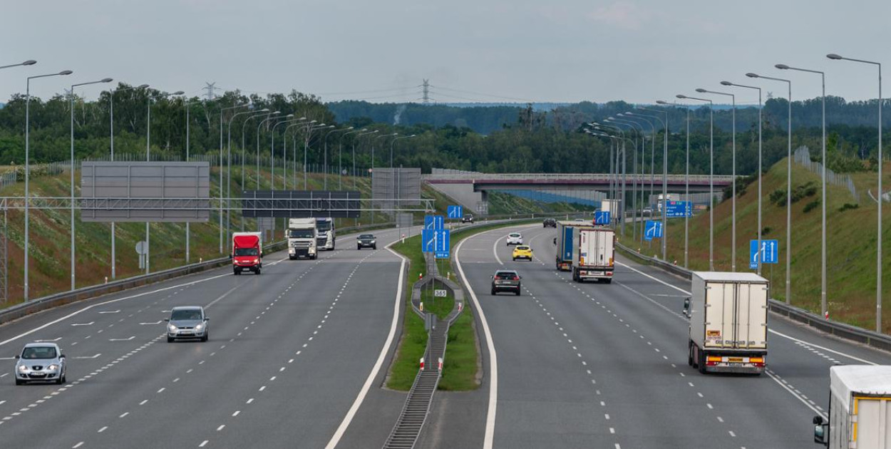 Autostrada A 2 w rejonie węzła Łódź Północ
