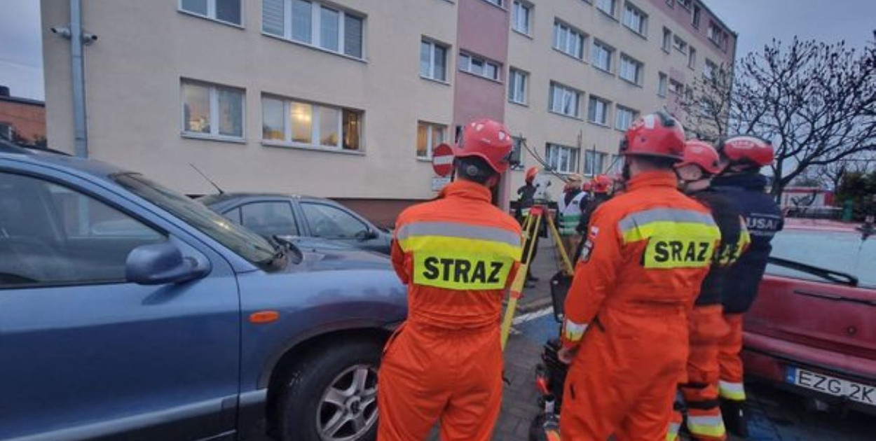 Zdjęcie udostępnione przez PSP w Zgierzu.