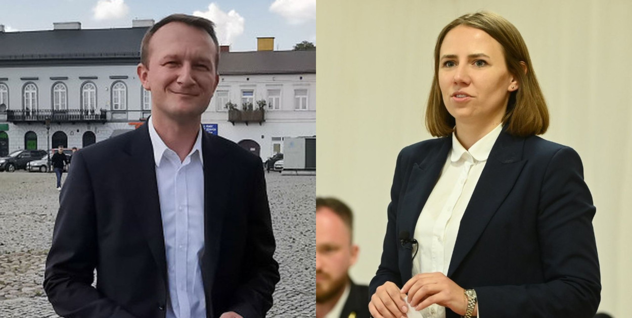 Piotr Malczyk oraz Anna Bryłka z Ruchu Narodowego. fot. mwk/NL i facebook Anny Bryłki