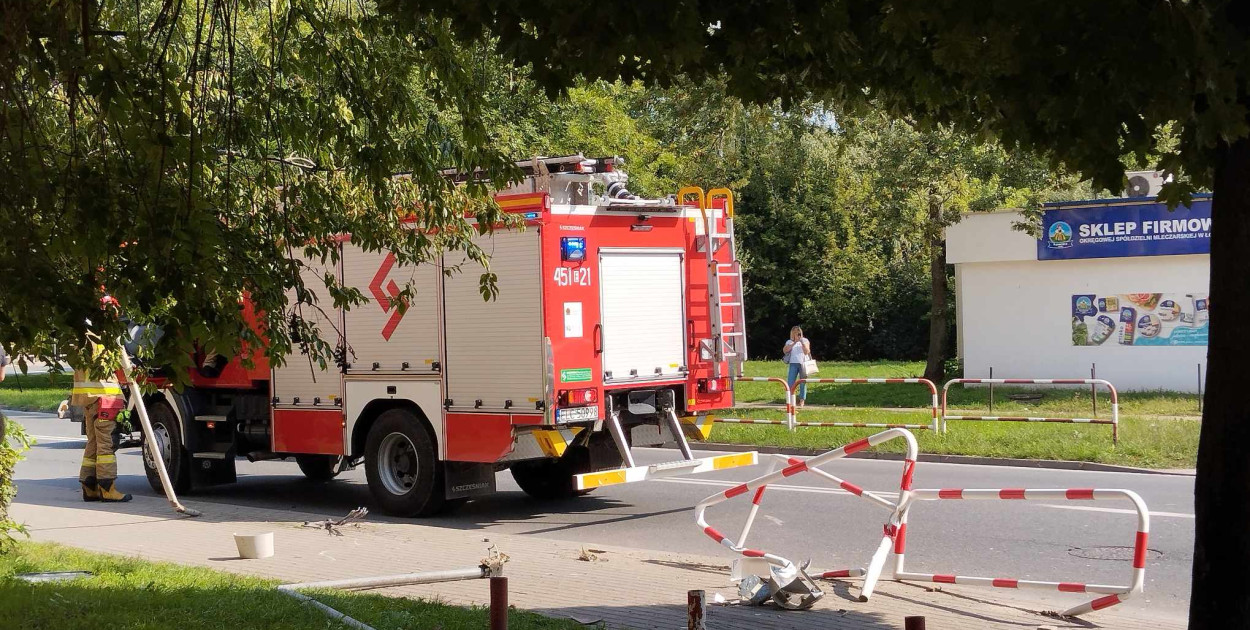 Zniszczone bariery przy przejściu dla pieszych na ul. Sikorskiego w Łowiczu.fot. DD/NL