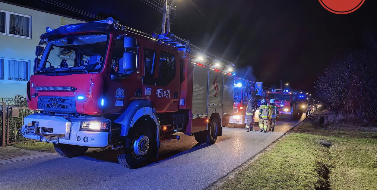 Pożar w Stachlewie. fot. OSP Łyszkowice