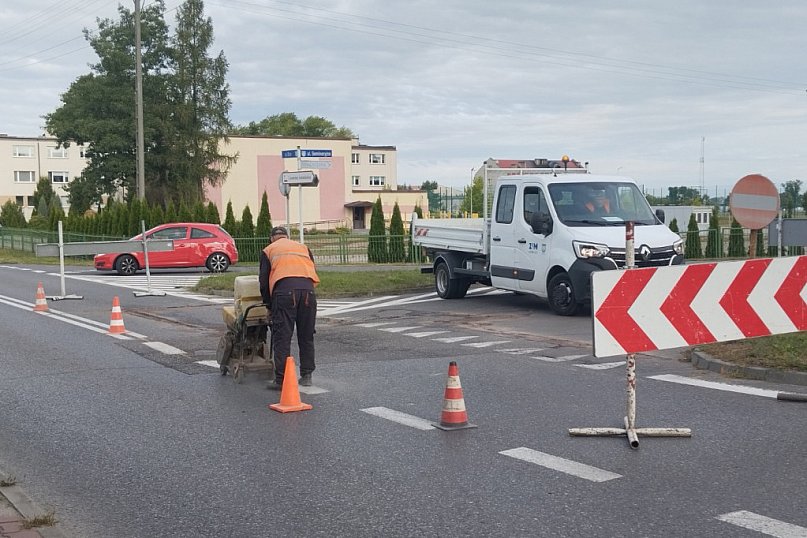 Prace drogowe na ulicy Blich