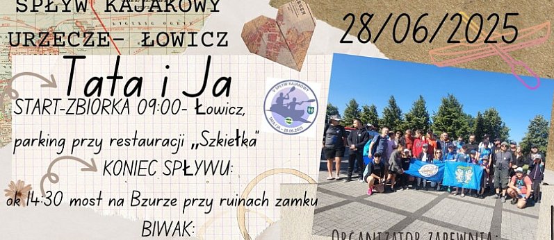Łowicz, Spływ kajakowy Tata i ja