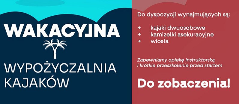 Łowicz. Bezpłatna wypożyczalnia kajaków