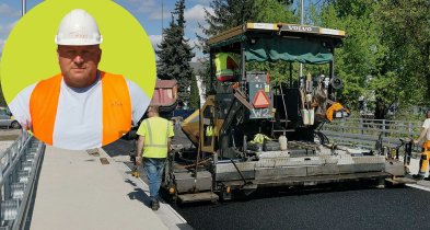 Budowa mostu w Łowiczu - kładą ostatnią warstwę asfaltu-310589