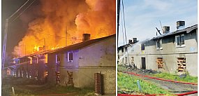 10 godzin walki z pożarem pustostanu w Dobrzelinie