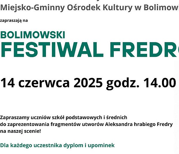 Bolimów zaprasza na teatralne święto z Aleksandrem Fredrą-326491
