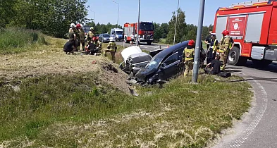 Wypadek w Strykowie. Poszkodowanych 5 osób w tym... 2 policjantów-327149