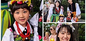 Japońska rodzina w łowickich strojach podbiła serca 