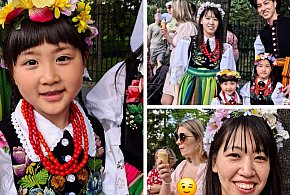 Japońska rodzina w łowickich strojach podbiła serca internautów -327449
