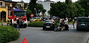 Potrącenie rowerzysty w Alejach Sienkiewicza