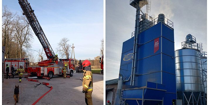 70 ton kukurydzy zagrożone! Trudna akcja gaśnicza w Sobocie