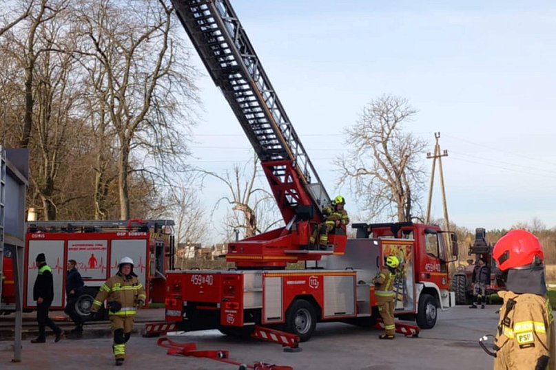 Pożar suszarni kukurydzy w Sobocie