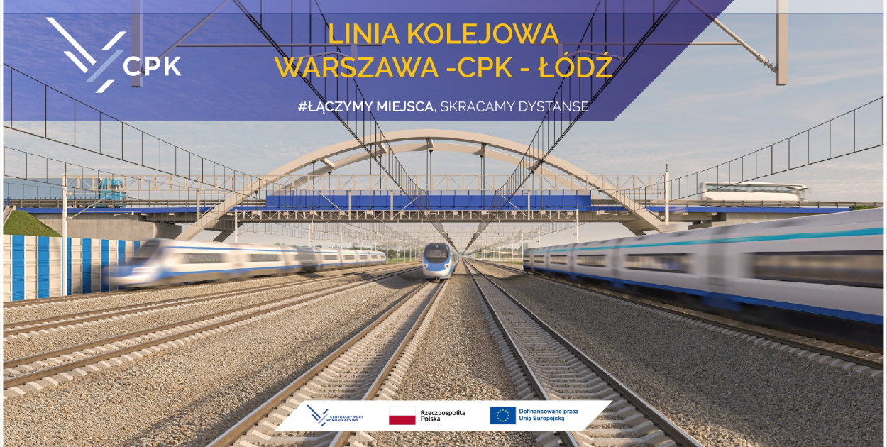 Szybka kolej na trasie - wizualizacja. Fot. CPK