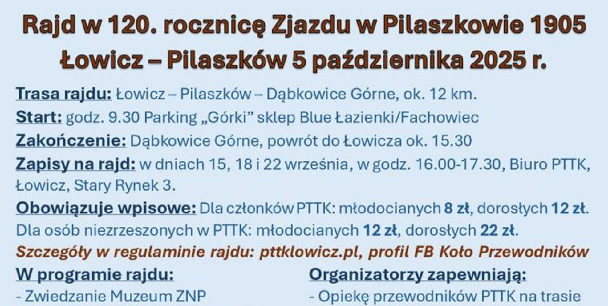 Łowicz. Rajd Pilaszków 1905