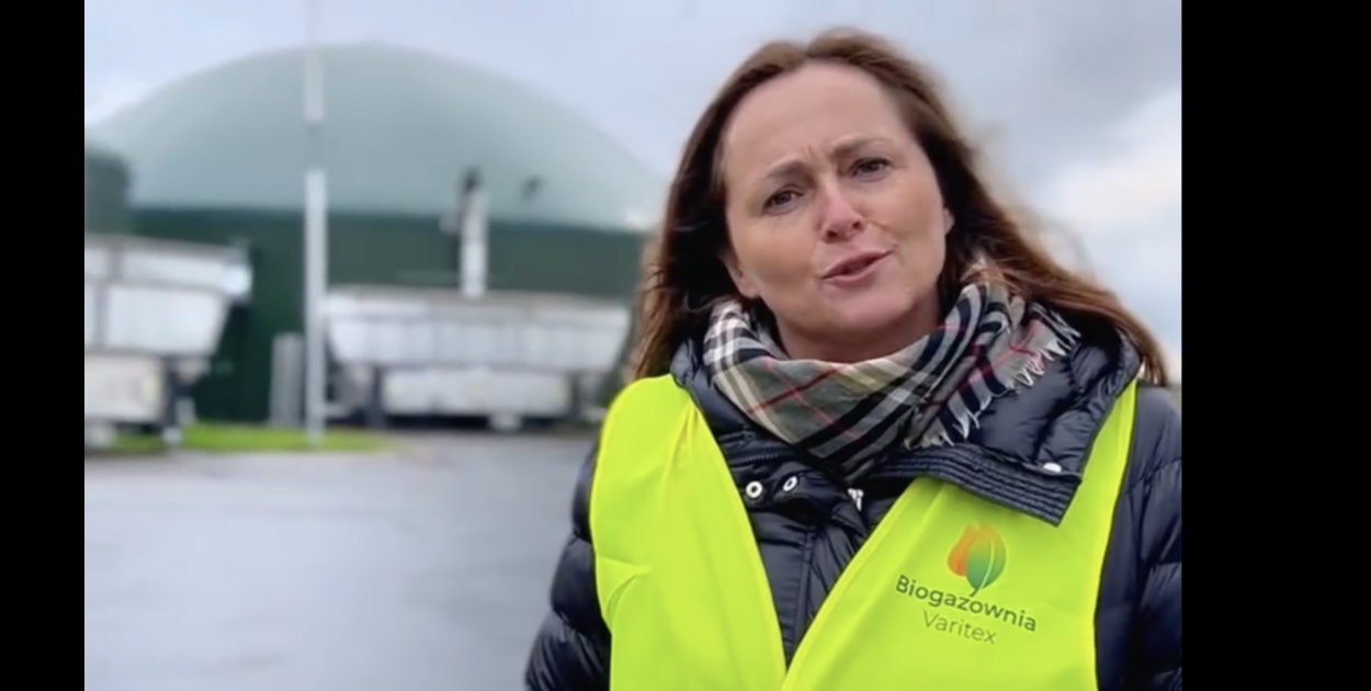 Otwarcia biogazowni dokonałła Joanna Skrzydlewska, marszałek województwa łódzkiego