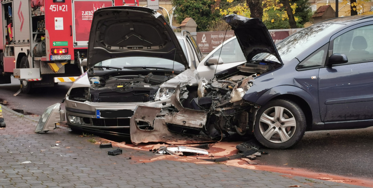 Wypadek na ul. Mostowej w Łowiczu. fot. tb/NŁ