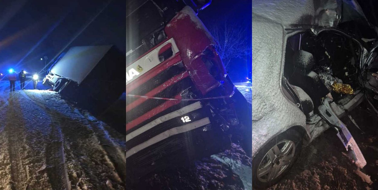 Wypadek w Szkaradzie w gminie Sanniki.  fot. KPP Gostynin