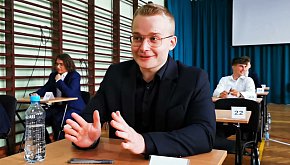 Matura w ZSP nr 2 - Michał Barański z kl. V TLA.